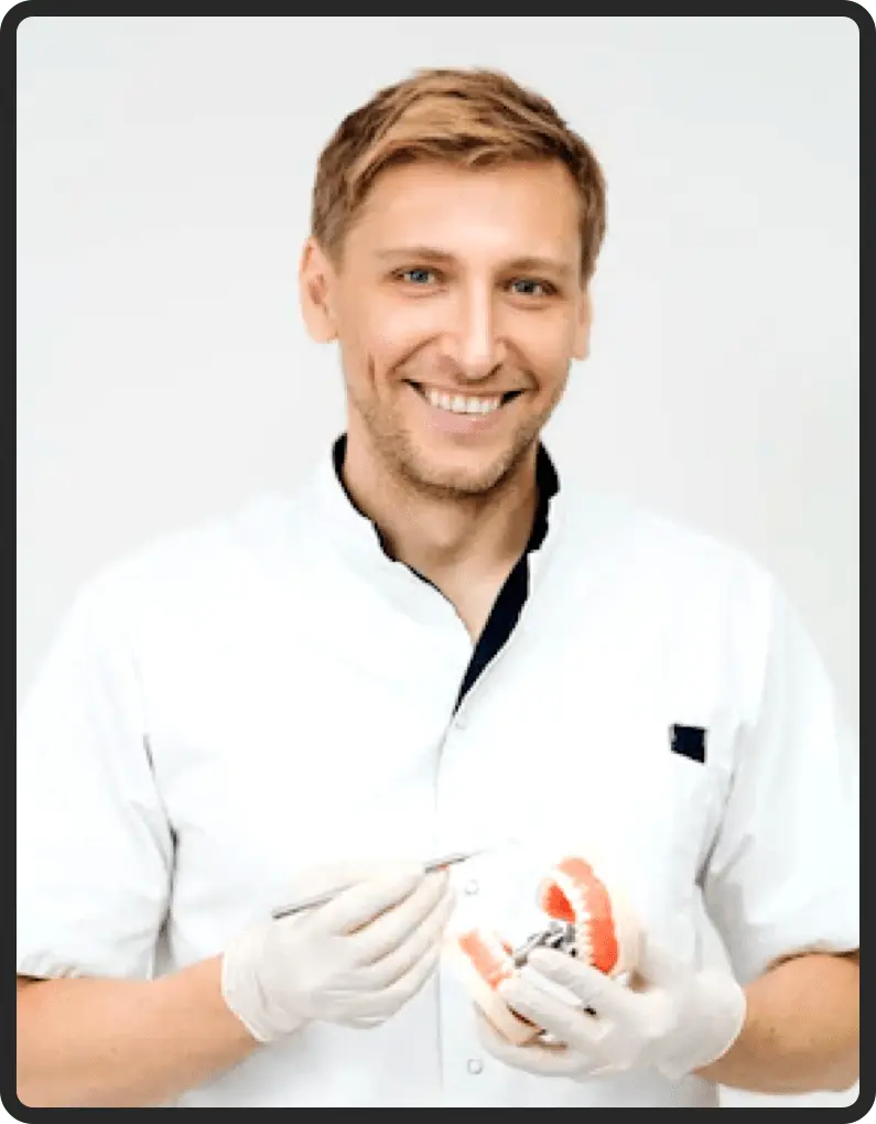 Dentist explaining benefits of ProDentim oral probiotic supplement for gum health